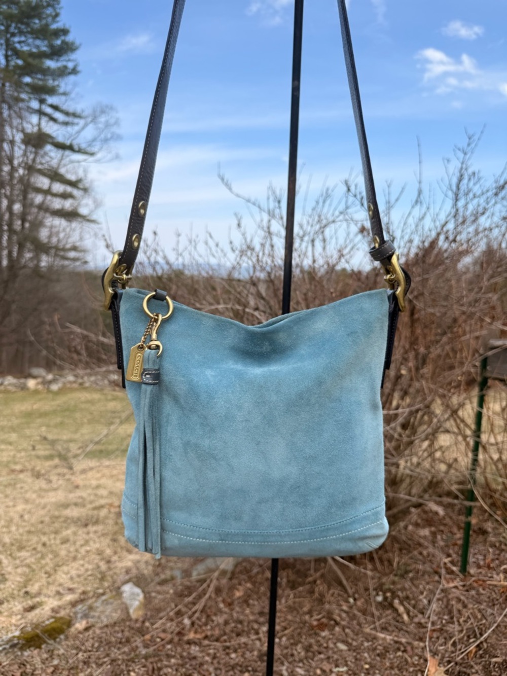 Coach Vintage Legacy Soft Suede Slim Duffle Bag